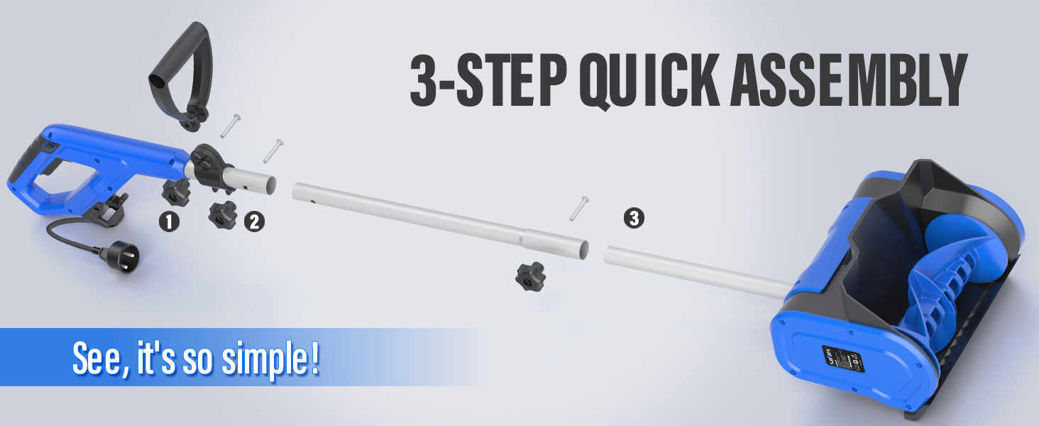 SOYUS Electric Snow Shovel, 11Inch 10 Amp Snow Shovel