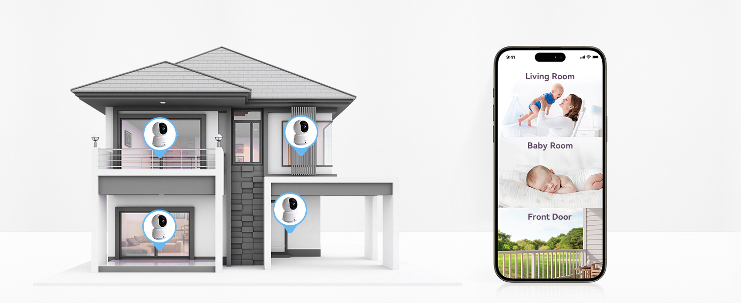 Baby monitor with camera and audio