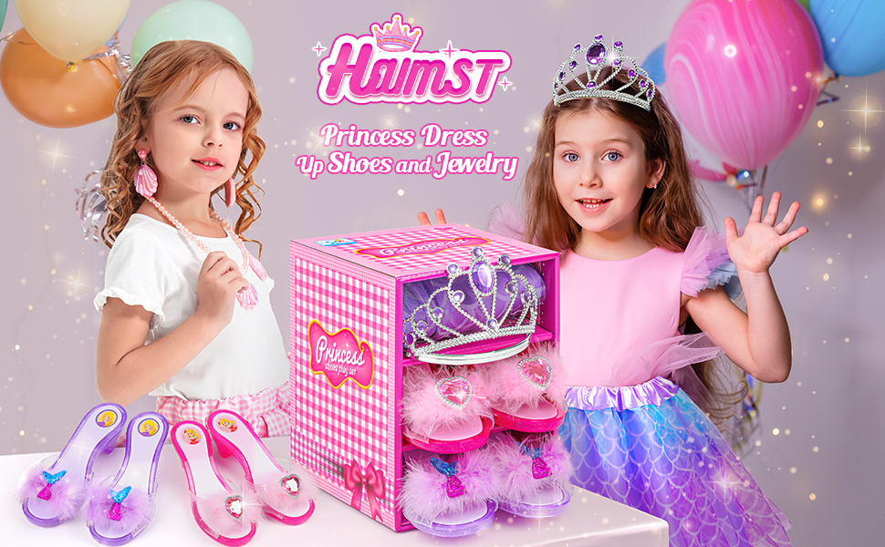 HAIMST Princess Dress Up Shoes Set, Girls Dress Up Toys