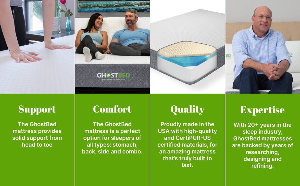 GhostBed Queen Adjustable Bed Frame Power Base with 11