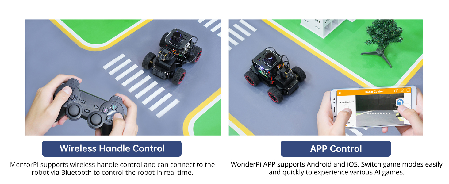 Amazon.com: Robot Car for Raspberry Pi 5 ROS2 Programmable AI Vision ...