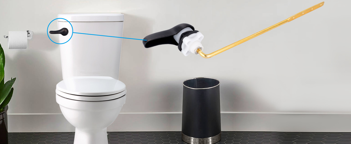 iFealClear Universal Brass Toilet Handle Replacement Kit, Front Mount