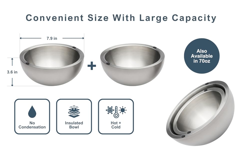 Koolcool dip bowl and serving dish. Available in 30oz or 70oz with large capacity for foods