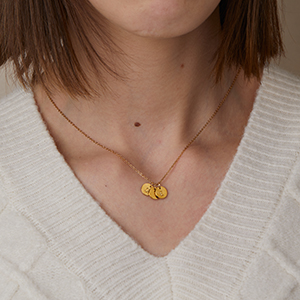 personalized coin necklace engraved name necklace custom gold