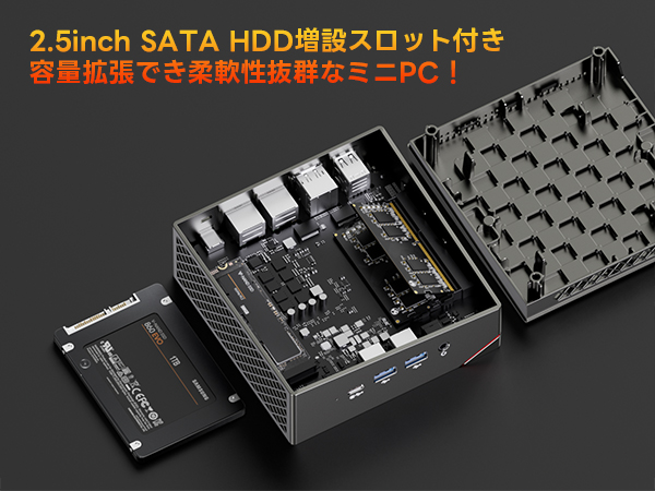 ミニPC　Ryzen5700U メモリ32GB ストレージ1TB Amazon.co.jp: AOOSTAR mn57 ミニpc Ryzen7 5700U (二つLAN) 32G