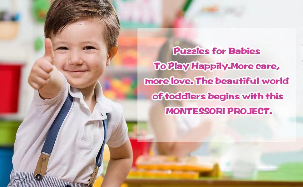 Puzzles for Babies,Wooden Toddler Puzzles,Montessori Toys for 1 2 3 year olds,Shape