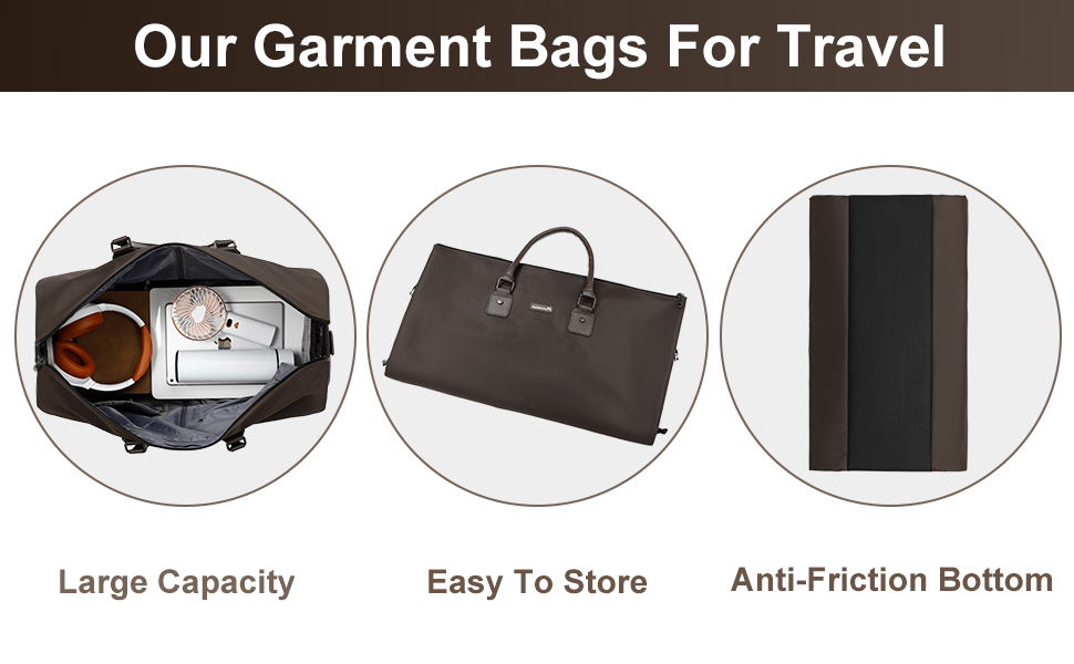 Modoker Convertible Garment Bag for Travel Garment Duffel
