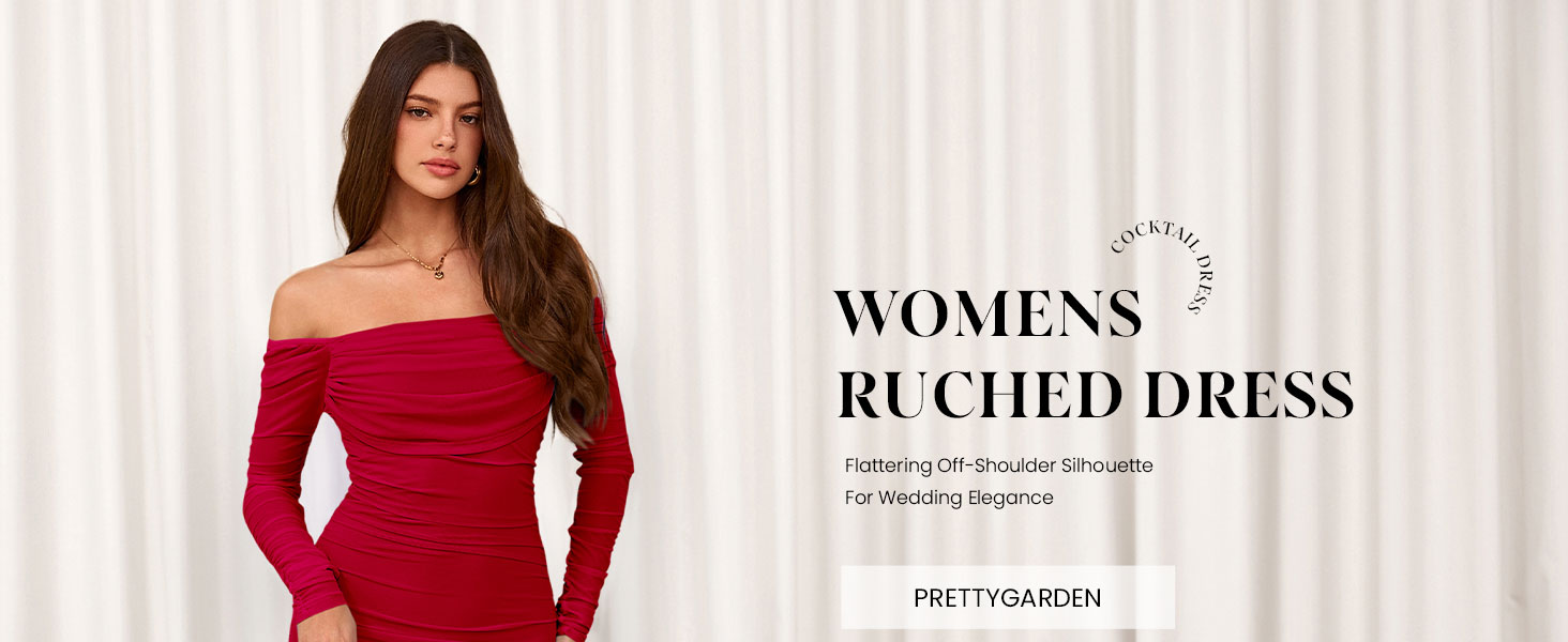 long sleeve dress for women, strapless maxi dress for women, womens ruched dress