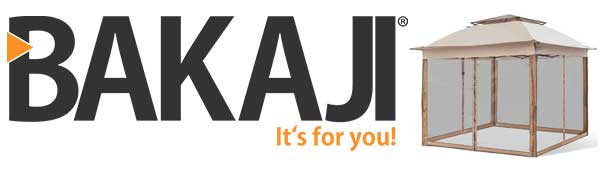 BAKAJI Gazebo 3 x 3 metros plegable con mosquiteras