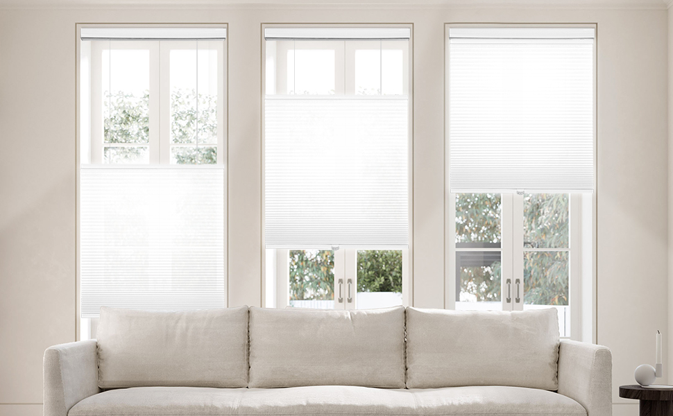 HOMEDEMO Light Filtering Top Down Bottom Up Cellular Shades