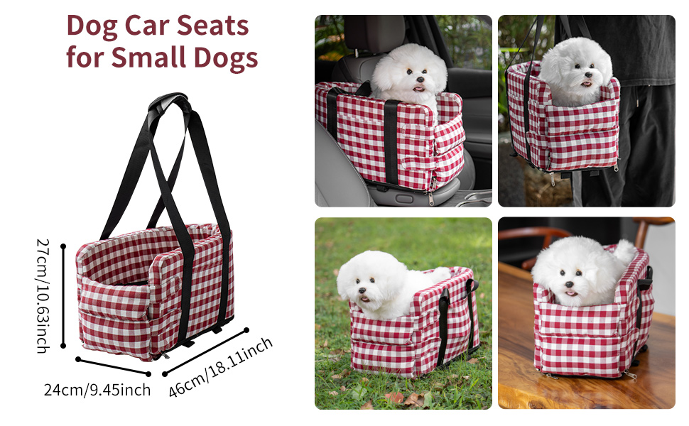 PawSailor Pet Console Car Seat Small Dog Car Seat for