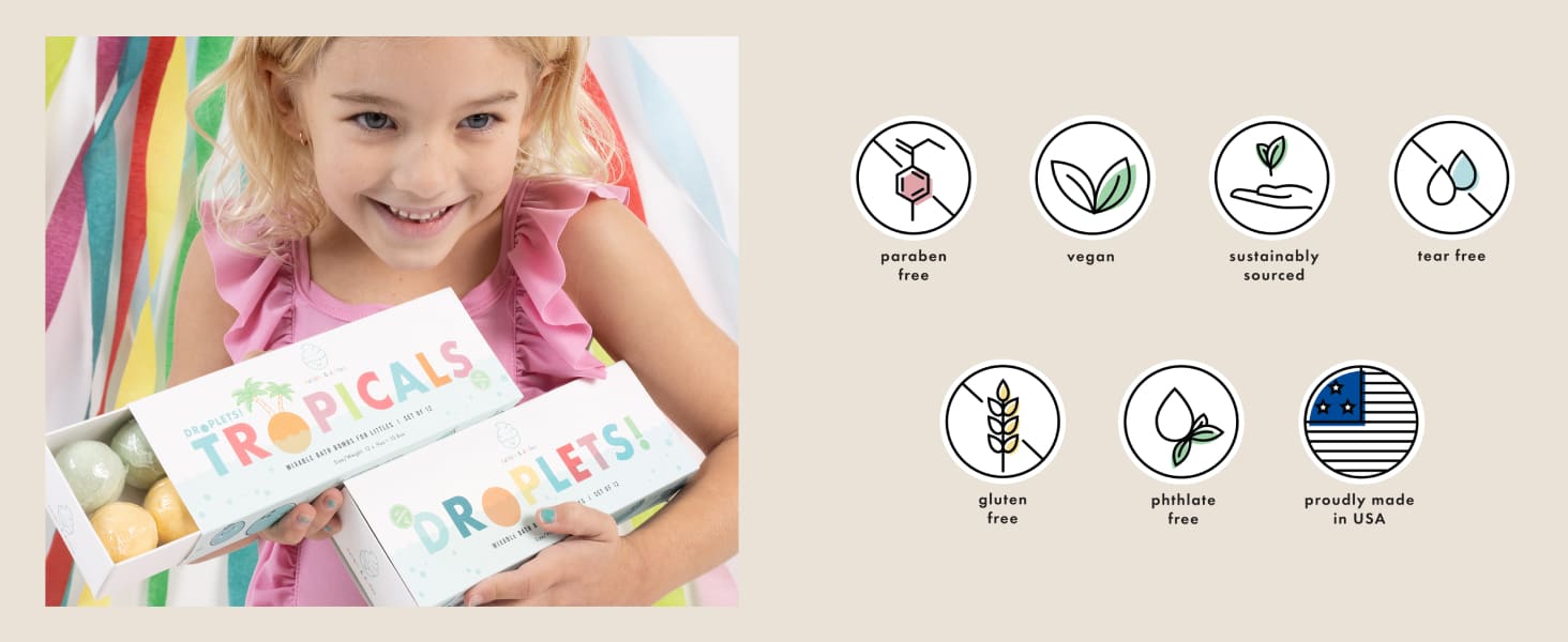 tropicals droplets vegan paraben free sustainably sourced gluten free phthlate free