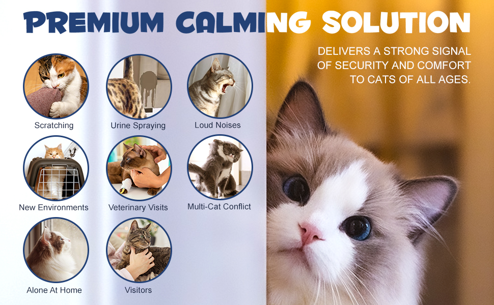 PLSHSBSE Calming Diffuser for Cats, 2 Pack Cat Calming