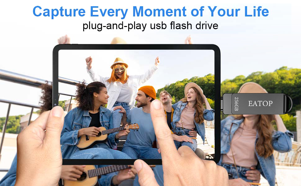EATOP 256GB Photo Stick for iPhone Flash Drive, USB Memory