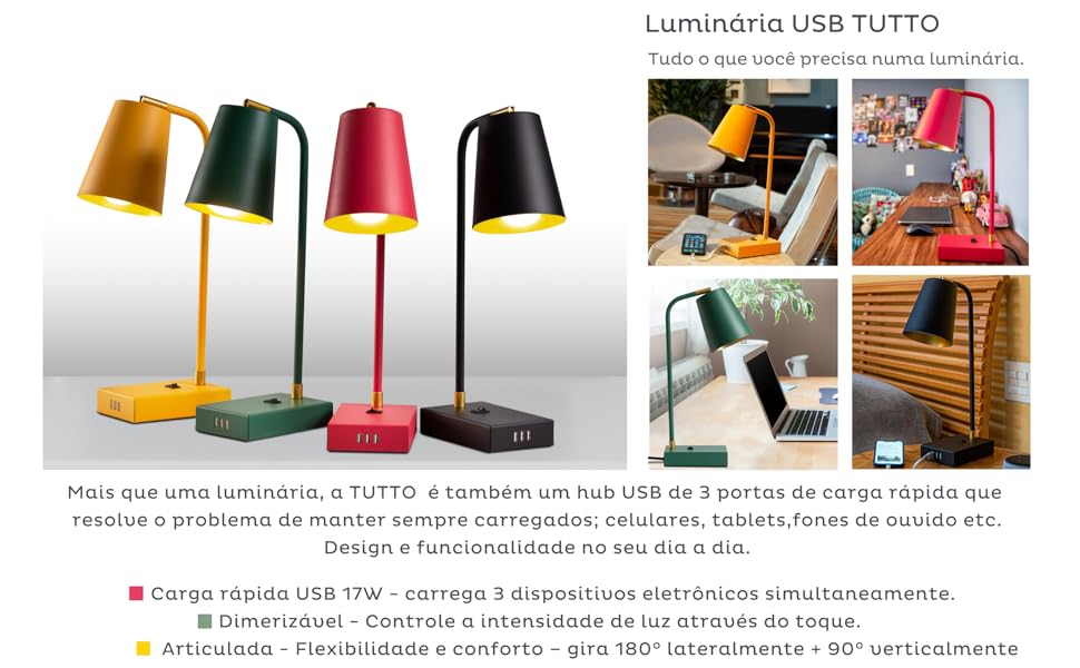Portfolio TUTTO luminaria USB