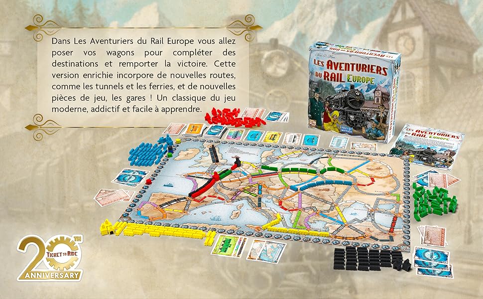 Aventuriers du rail US jeu de société Asmodee Days of Wonder jeu familial 2-5 joueurs 8 ans