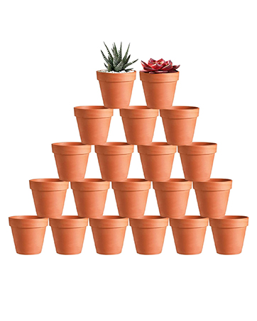 盆栽鉢　　22.5cm17.0cm7.5cm Amazon.com: KOAMLY 6 PCS Clay pots and Plates, 5-inch red