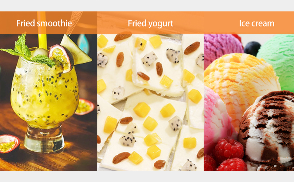 Ice Cream Roll Maker, with 2 Scrapers Ice Cream Maker Pan