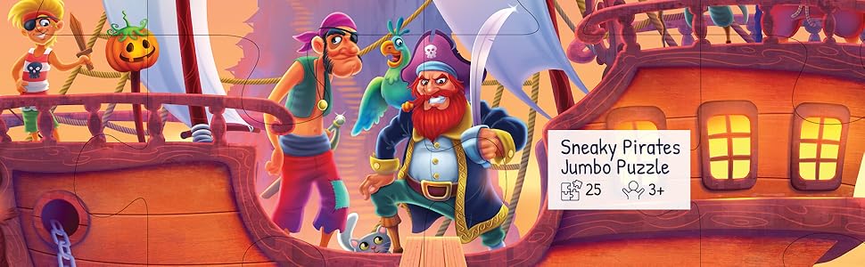 Sneaky Pirates Jumbo Jigsaw Puzzle