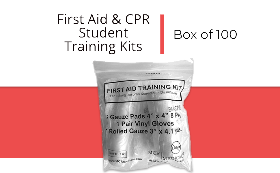 These kits are a cost effective way to train students in first aid and utilizing available 