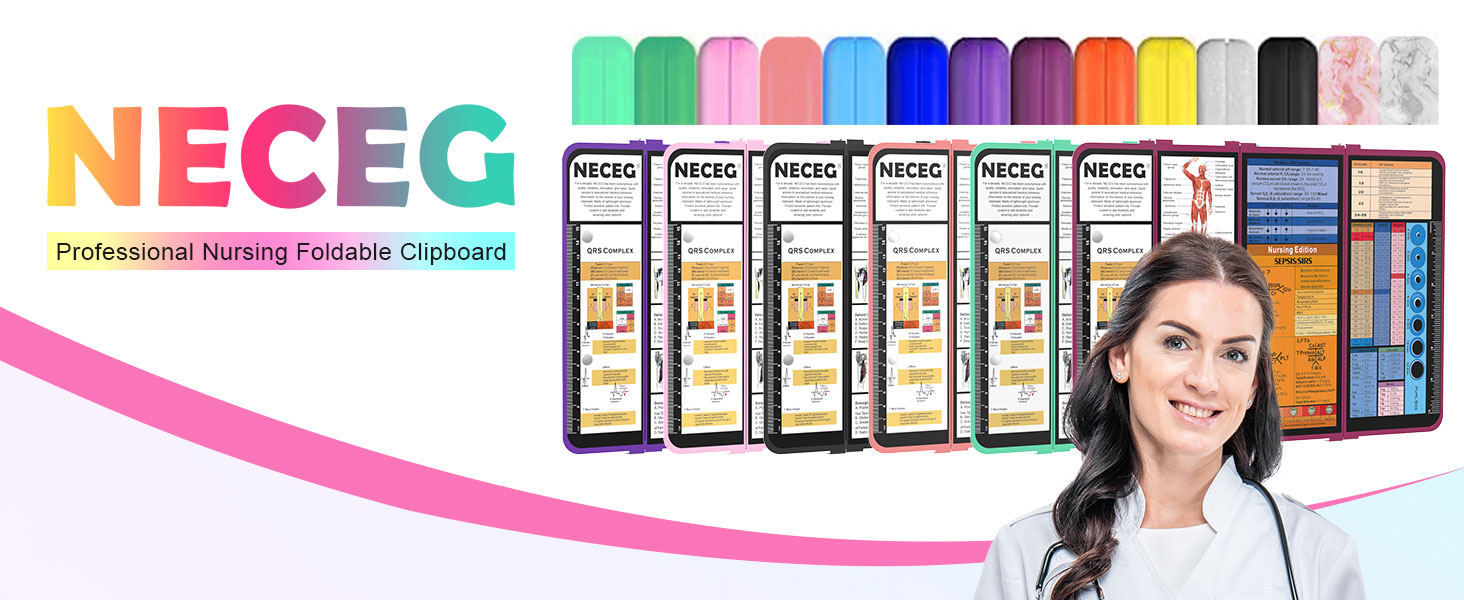 Nursing Clipboard Foldable-4 Layers Aluminum Folding Nurse Clipboard