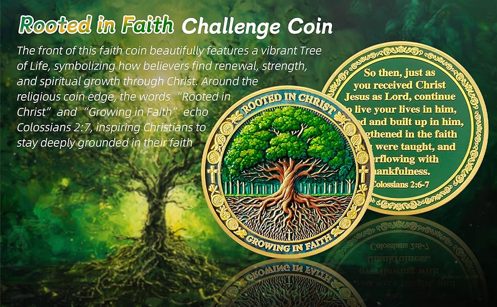 Tree of Faith Christian Challenge Coin