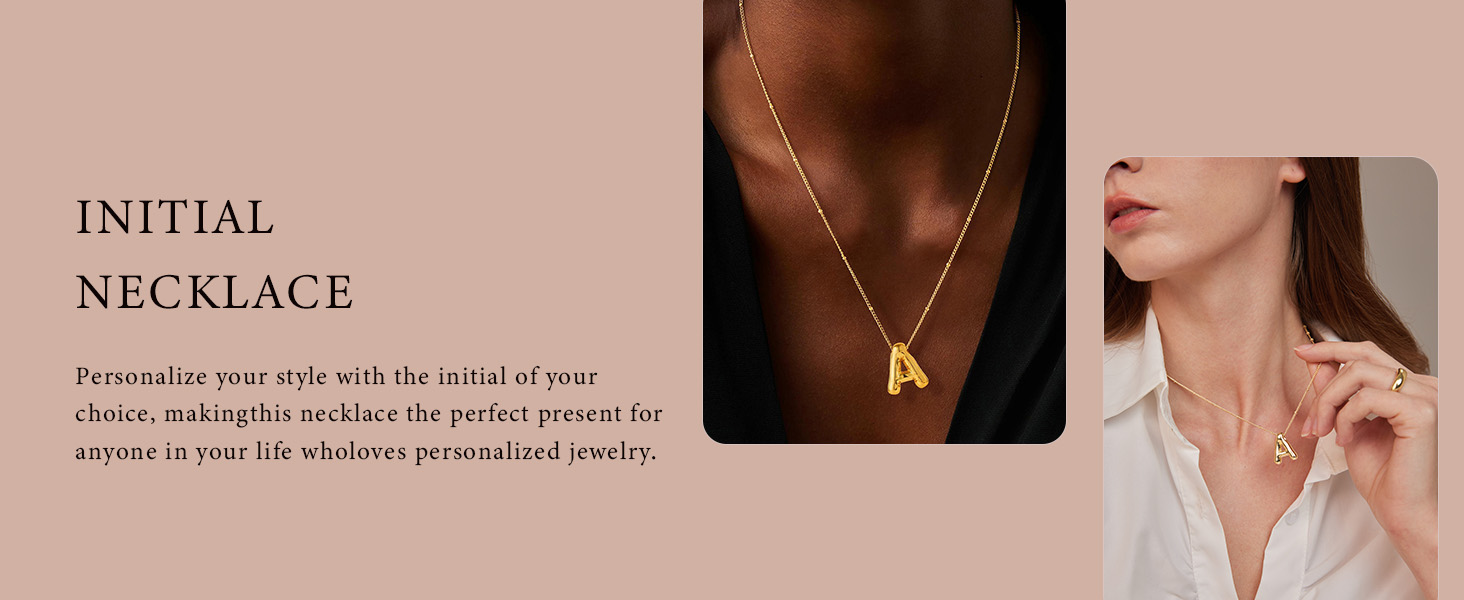 initial necklace for women trendy 