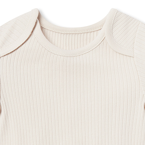 Ribbed Short Sleeve Bodysuit