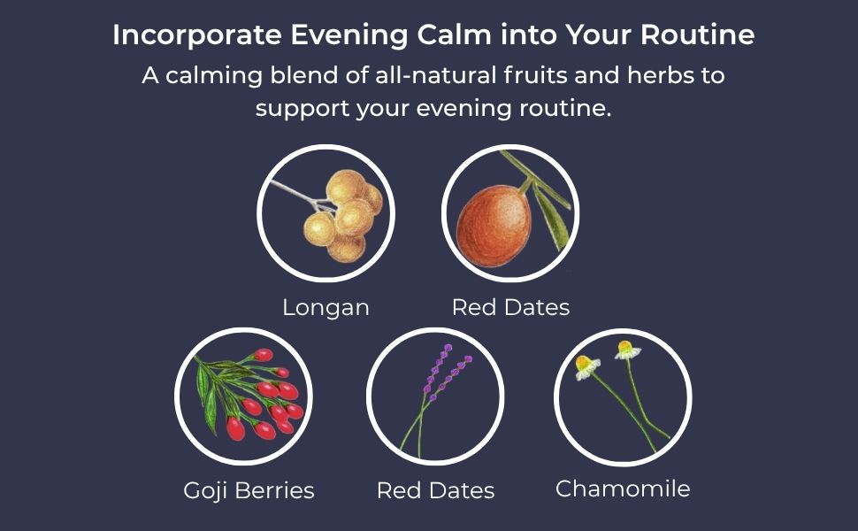 A calming blend of all natural herbs to help you wind down in the evening