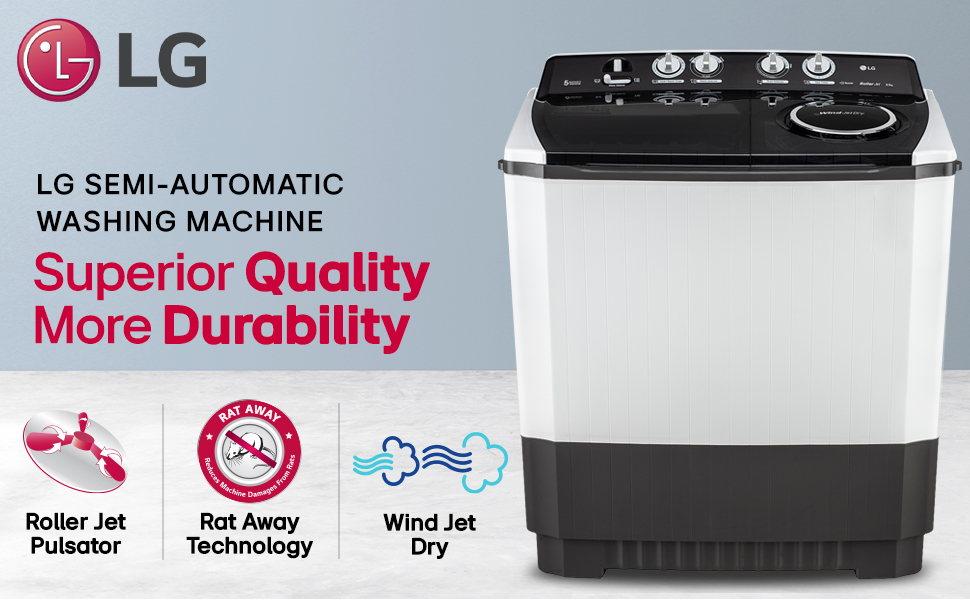 9.5 kg 5 Star semi-automatic washing machine 
