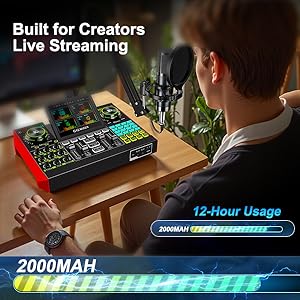 streamer starter kit audio mixer dj mixer streaming accessories sound board podcast equipment