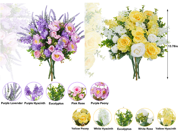 Amazon.com: HUAESIN Artificial Flowers Silk Rose Peony