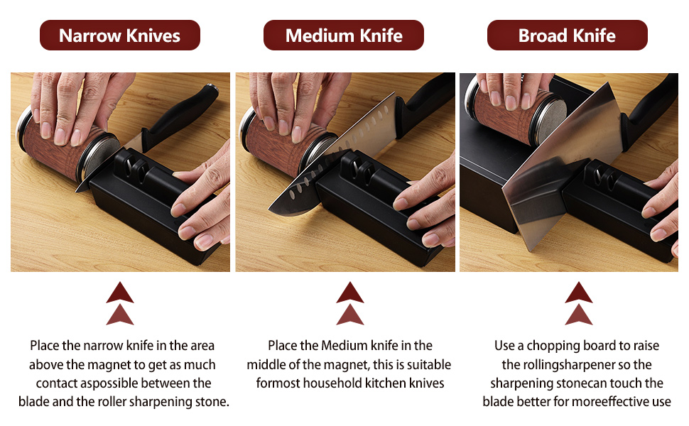 Rolling Knife Sharpener Kit for Straight Edge, Industry