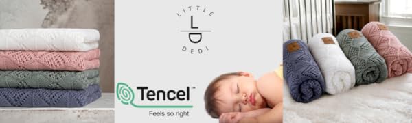 Little Dedi Tencel Lyocell Baby Swaddle Blanket Breathable Soft
