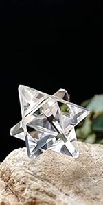 六芒星　ヒマラヤ産天然水晶　マカバスター　ヒーリング　浄化　置物 六芒星 ヒマラヤ産天然水晶 マカバスター ヒーリング 浄化 置物