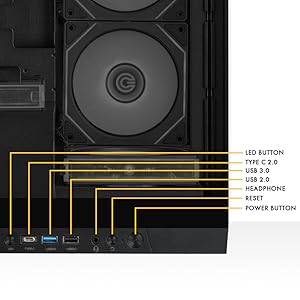 Defender ZX7 (Black) - Easy Access I/O Panel