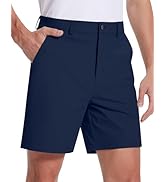 SERAMY Mens Golf Dress Shorts 7 Inch Inseam Stretch Flat