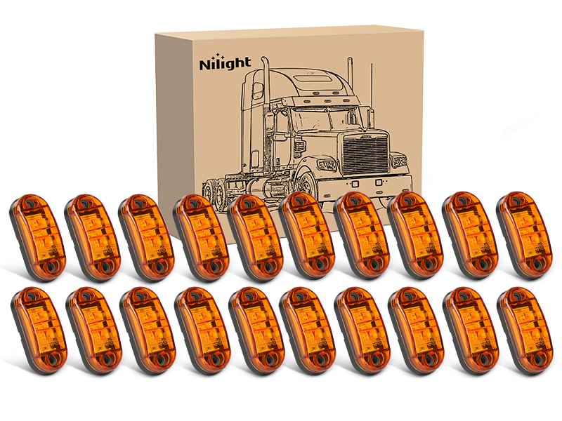 2.5inch front side rear marker light amber clearance indicator light