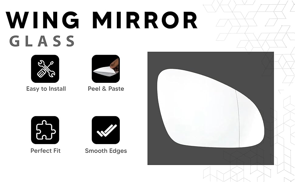 Wing Mirror Glass Right Compatible with Vauxhall Corsa D 20062014