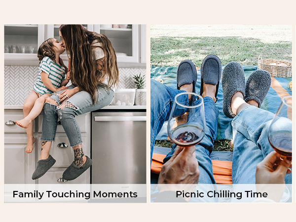 HomeTop Women&#39;s Fuzzy Curly Fur Memory Foam Loafer Slippers 56