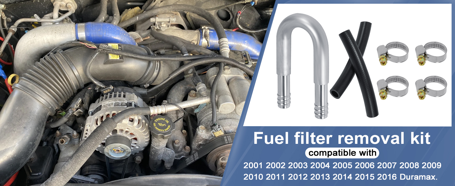 ZIQUN Fuel Filter Removal Bypass Kit, Fuel Filter Bypass