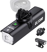 TOWILD Bike Light Rechargeable,Quick-Release,1200 Lumen for Night Rinding,6.2oz/176g,IPX6 Waterpr...