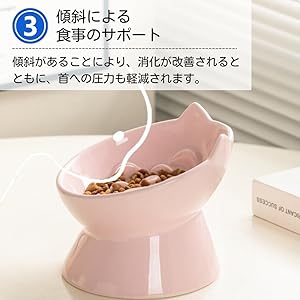 お姫様なワンちゃん用　フードボウル(天使×ローズ pink) お姫様なペットちゃん用 ピンクとグリーンストライプのかわいい