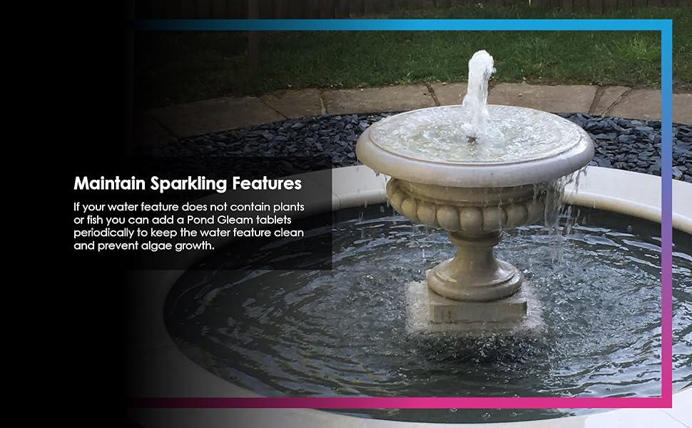 NT Labs Pond Gleam Tablets, Water Feature Cleaning Tablets, Restores
