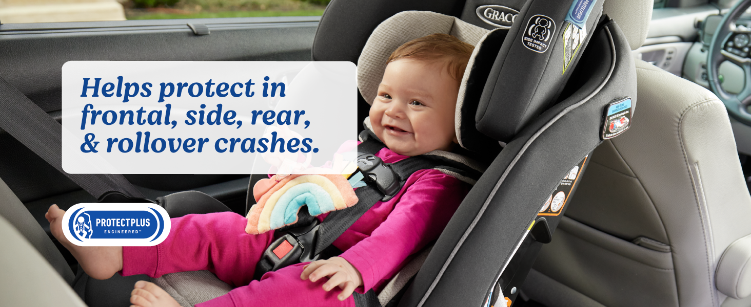 Graco SlimFit 3-in-1 Car Seat infant toddler slim design safe comfortable ProtectPlus Engineered
