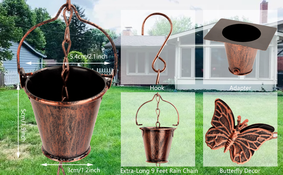 rain chain has more artistic sense and ornamental value, house decoration