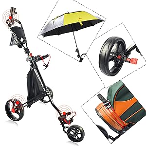 3 Wheel Golf Push Cart
