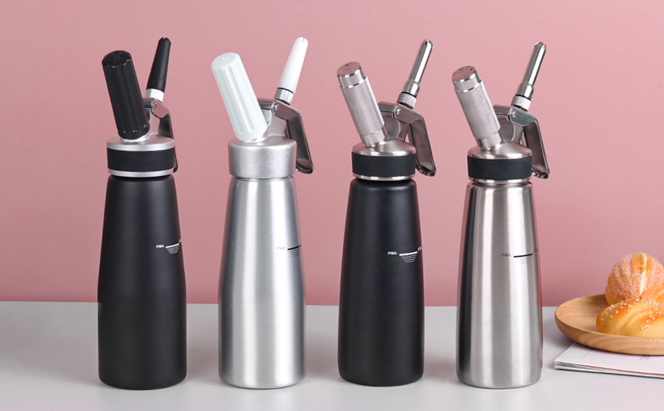 Sivaphe Stainless Steel Professional Whipped Cream Dispenser, 1Pint Portable Cream