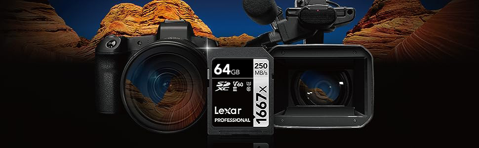 Lexar Professional 1667x SD Karte 64GB, Speicherkarte SDXC UHS-II, Bis ...