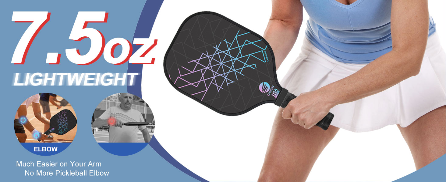 OXIKEN Lot de 2 pagaies de pickleball en fibre de carbone approuvées